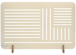PawHut Freestanding Pet Gate, Portable Dog Barrier Gate with Feet for Small Breeds, 75 x 51 cm, Natural Wood