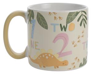 Petit Cheri Dinosaur Numbers Mug Yellow