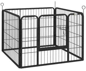 PawHut Heavy Duty Dog Playpen, 4 Panel Puppy Pen, Foldable Dog Kennel Both Indoor Outdoor Use Collapsible Design 82L x 82W x 60H (cm)