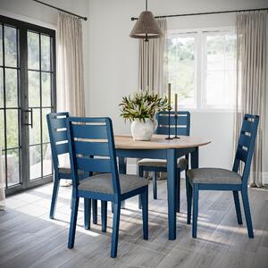 Marlow 2-4 Seater Round Extendable Dining Table Navy