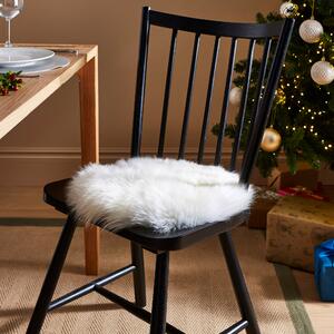 Round Sheepskin Seat Pad