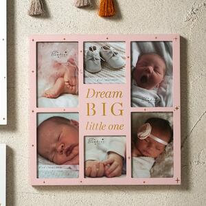 Bambino Dream Big Pink Collage Multi Photo Frame Pink