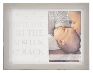 Bambino Love You to the Moon & Back Silver Plated Photo Frame Grey