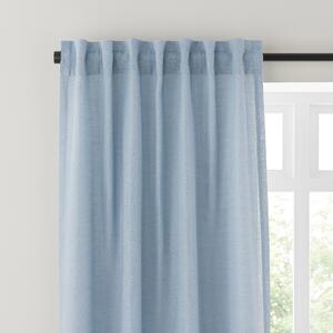 Touch of Linen Unlined Tab Top Curtains Blue