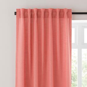 Touch of Linen Unlined Tab Top Curtains Clay (Red)