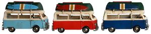 Decorative Figure Home ESPRIT Blue Red Navy Blue 28 x 13,5 x 17,5 cm (3 Units)
