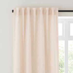 Touch of Linen Unlined Tab Top Curtains Natural