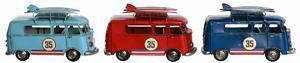 Decorative Figure Home ESPRIT Red Sky blue Navy Blue 27 x 10 x 16 cm (3 Units)