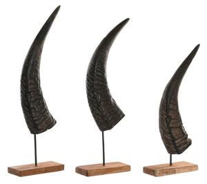 Decorative Figure Home ESPRIT Black Natural 20 x 11 x 65 cm