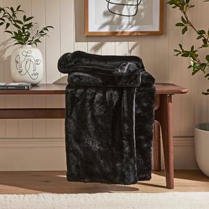 Lenon Plush Throw Black