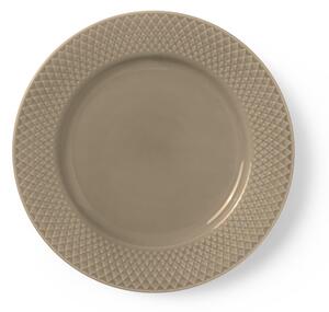 Lyngby Porcelæn Rhombe Earth lunch plate Ø23 cm Clay