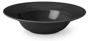 Lyngby Porcelæn Rhombe Earth deep plate Ø24.5 cm Slate