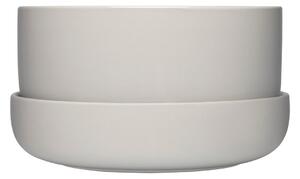 Iittala Nappula pot with saucer Ø24 cm h13 cm Light grey