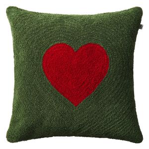 Chhatwal & Jonsson Love cushion cover 50x50 cm Forest green-red