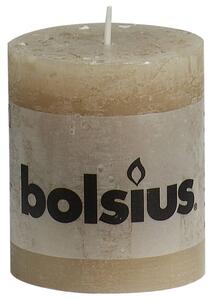 Bolsius Rustic Pillar Candles 6 pcs 80x68 mm Pastel Beige