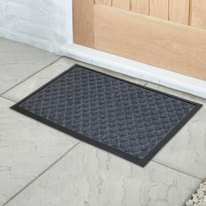 Diamond Textured Doormat Charcoal