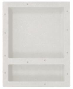 Shower Niche with 2 Compartments Matt White 41x51x10 cm