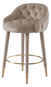Sophia Counter stool - Taupe - Brass caps