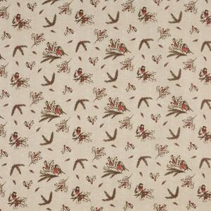 By The Metre Festive Robin Oilcloth Cream