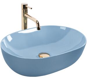 Countertop washbasin Rea LISA L.BLUE SHINY