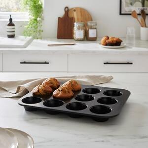 Heavy Gauge Non-stick Muffin Tray, 12 Cup Black