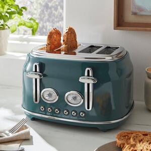 Retro Toaster 4 Slice 1750W Bottle Green