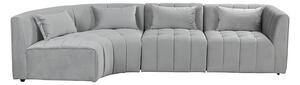 Essen Left Hand Curved Corner Sofa – Dove Grey