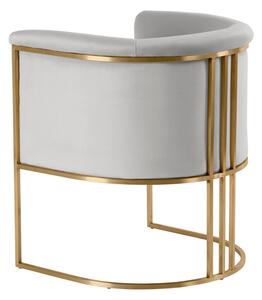 Aria Tub Chair - Dove Grey - Brass