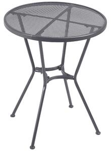 Outsunny 60cm Round Garden Dining Table Metal Outside Bistro Table with Mesh Tabletop for Garden Balcony Deck, Dark grey