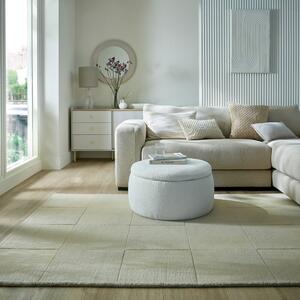 Ombre Checkerboard Wool Rug Natural