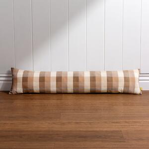 Checked Draught Excluder Natural