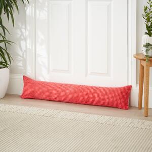 Chenille Spot Draught Excluder Pink