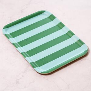 Elements Stripe Tray Green