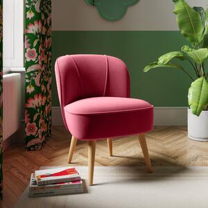 Elsie Cocktail Chair, Velvet Rhubarb