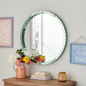 Katie Round Mirrored Edge Wall Mirror