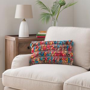 Ava Tufted Stripe Cushion MultiColoured