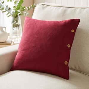 Cotton Linen Square Cushion Cover Mulberry