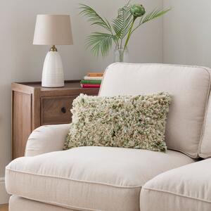 Ava Fluffy Texture Cushion Sage