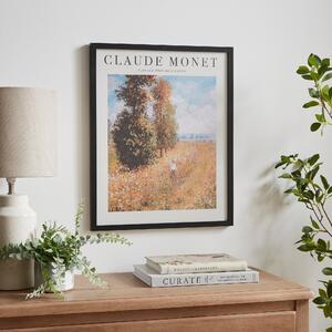 Paysage Pres De Giverny By Claude Monet Framed Print Black
