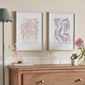Set of 2 Garden Blooms Framed Prints MultiColoured