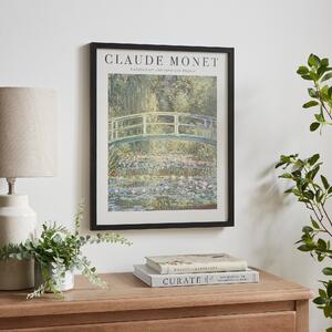 Waterlilies and Japanese Bridge By Claude Monet Framed Print Black