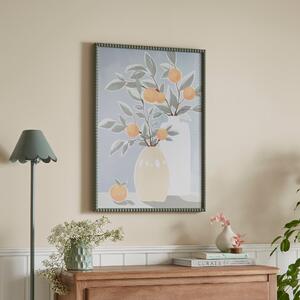Orange Tree Framed Print MultiColoured