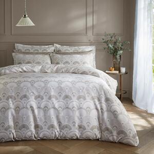 Pierre Fan Champagne Duvet Cover and Pillowcase Set Champagne