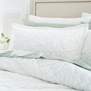 Ada Floral Oxford Pillowcase White