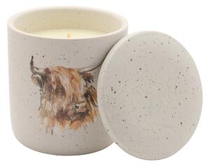 Meg Hawkins Apple Orchard Ceramic Highland Cow Candle Natural