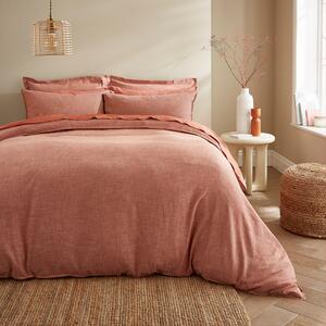 Lechlade Cotton Duvet Cover & Pillowcase Set Terracotta