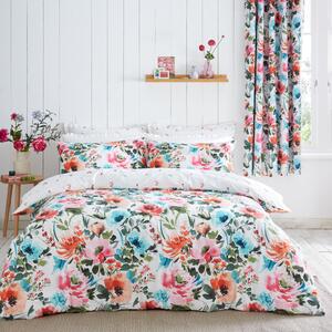 Malin Summer Blooms Duvet Cover and Pillowcase Set MultiColoured