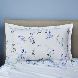 Nola Floral Oxford Pillowcase Ocean Blue