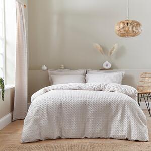 Emerson Waffle Duvet Cover and Pillowcase Set Sandstone