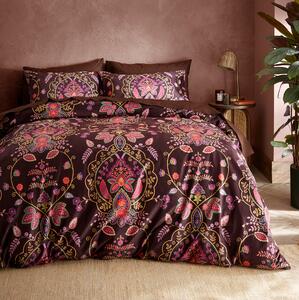 Indienne Paisley Brown Duvet Cover and Pillowcase Set Brown